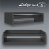 Навісна полиця з ламінованої ДСП "Ledge Graphite" з обмежувачем