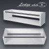 Полка навесная из ламинированной ДСП "Ledge White" с ограничителем
