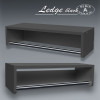 Навісна полиця з ламінованої ДСП "Ledge Graphite" з обмежувачем